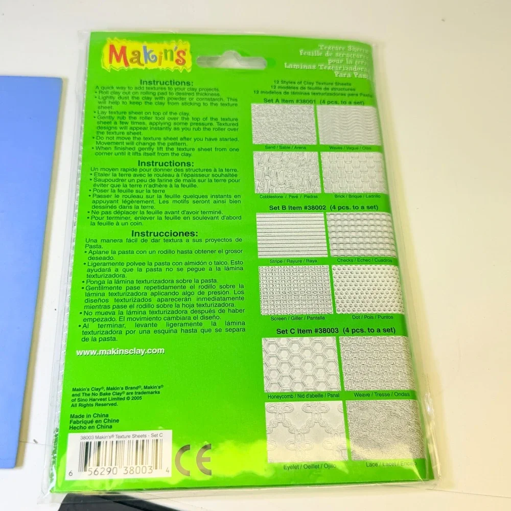 JudiKins Makin's Aleene's Clay Texture Sheets Lot Flowers Scroll Lace Patterns